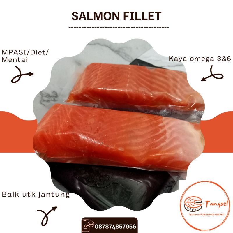 

Salmon Fillet Norwegian 200 gr , 500 gr & 1000 gr