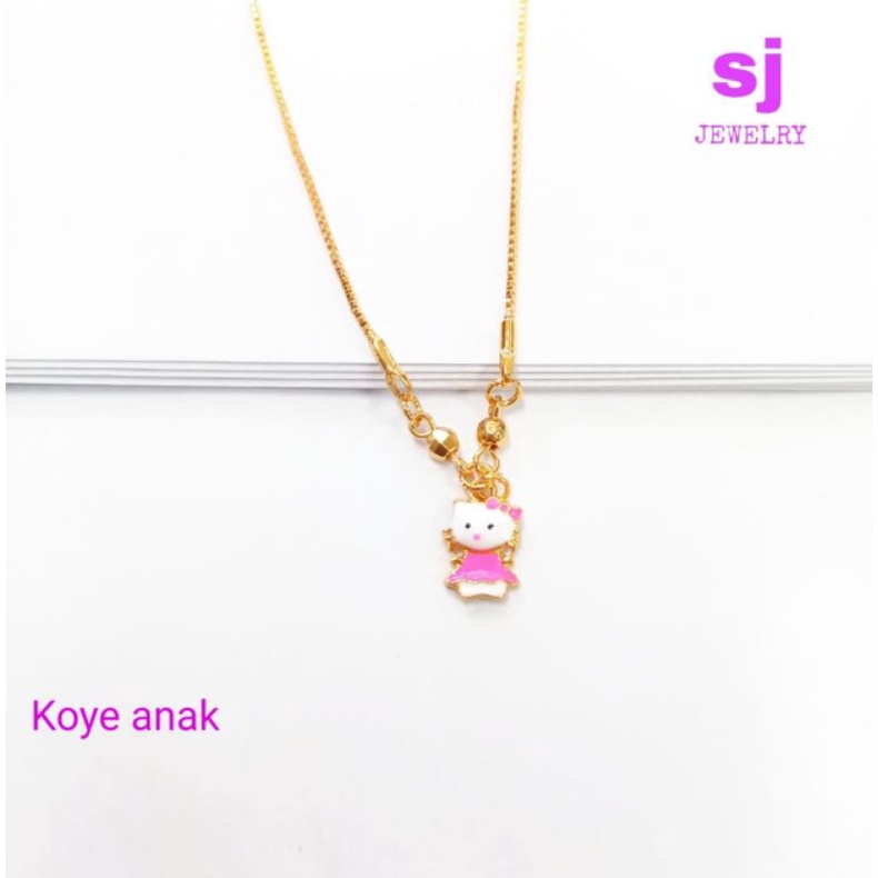KALUNG ANAK CEWEK CANTIK SJ JEWELRY WARNA EMAS 35 CM