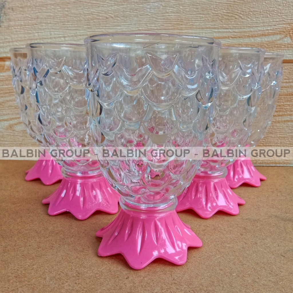 SATU SET ISI 12 PCS / 1 LUSIN | GELAS SIRUP GOLDEN SUNKIST 200.ML GELAS NANAS TERBARU - GELAS PLASTIK BPA FREE FOOD GRADE