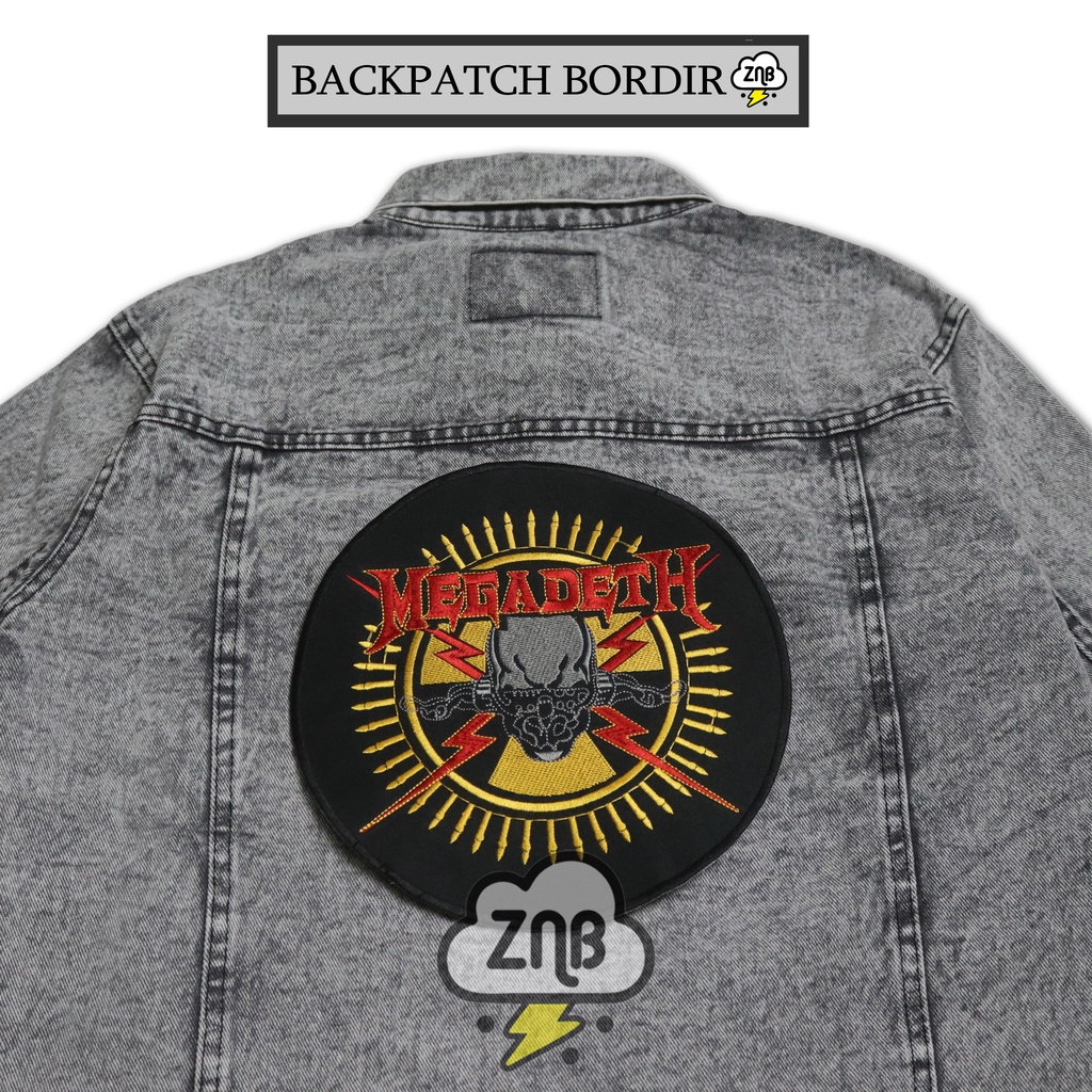 Backpatch bordir megadeth tempelan jaket aksesoris best quality