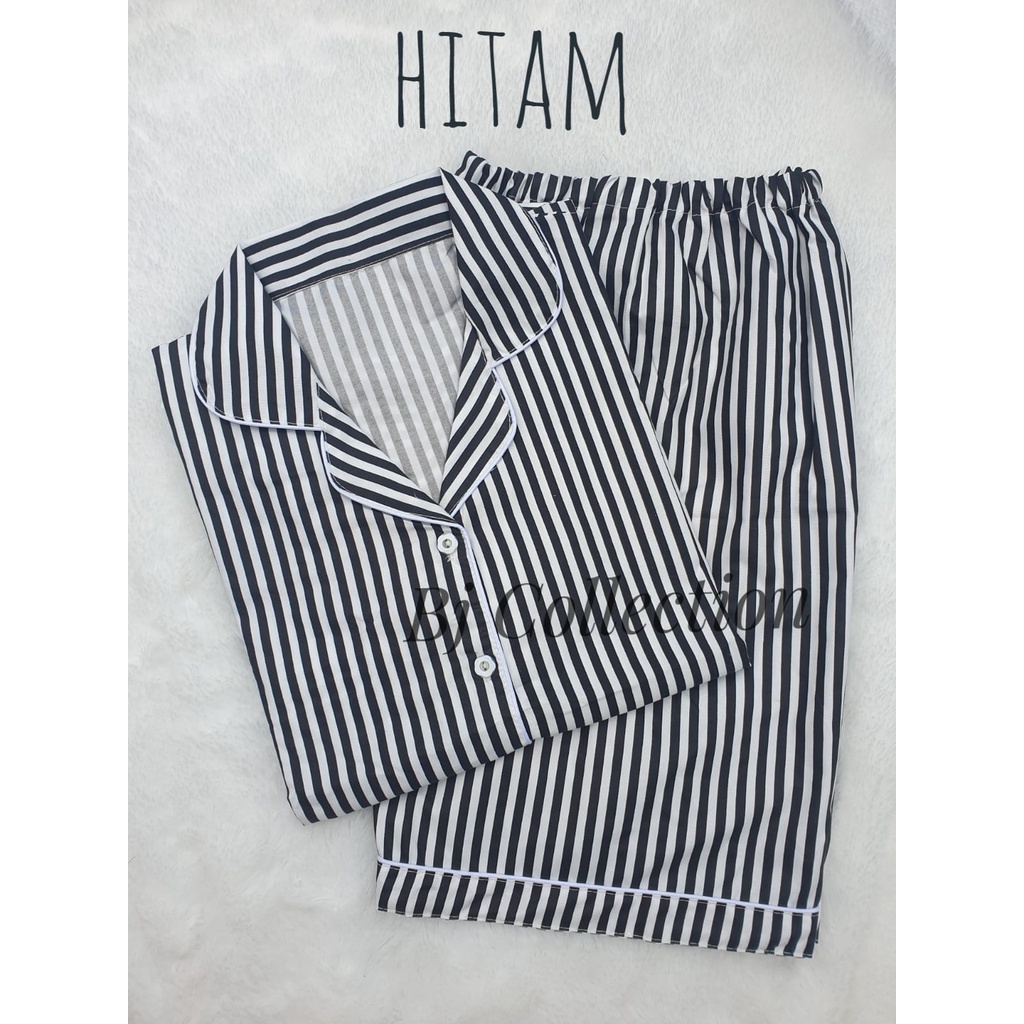 BJ-Piyama Hotpants Wanita Dewasa Salur