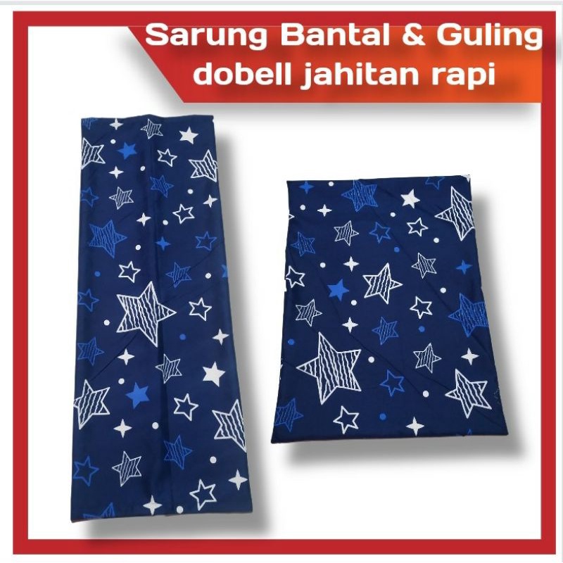 Sarung Bantal Guling Dobel Jahitan Rapi Motif Bintang Star Karakter Dewasa Dan Anak Anak Cewek Dan C
