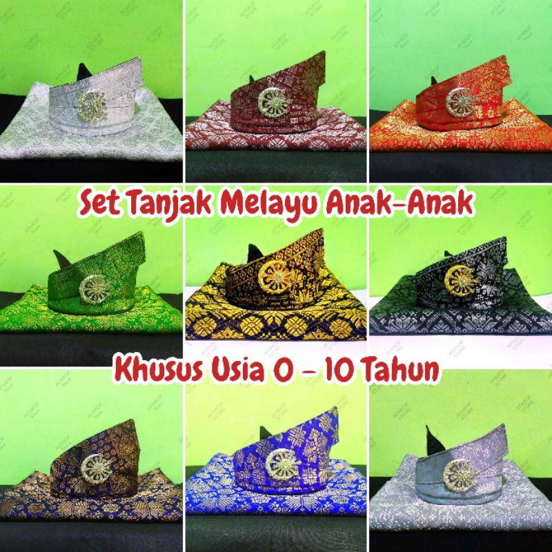 SET TANJAK MELAYU ANAK-ANAK 0 - 10 TAHUN (INSTANS) | MODEL TANJAK KREASI JOHOR-RIAU