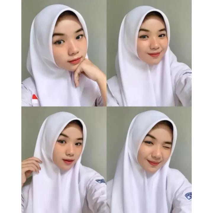 Kerudung Segi Empat Paris Murah / Hijab Daily Segi Empat Paris Polos / Kerudung Sekolah Segi 4 Paris