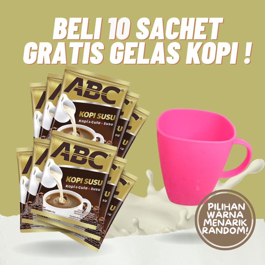 GOS - PROMO!!! BELI 10 SACHET KOPI ABC GRATIS GELAS KOPI