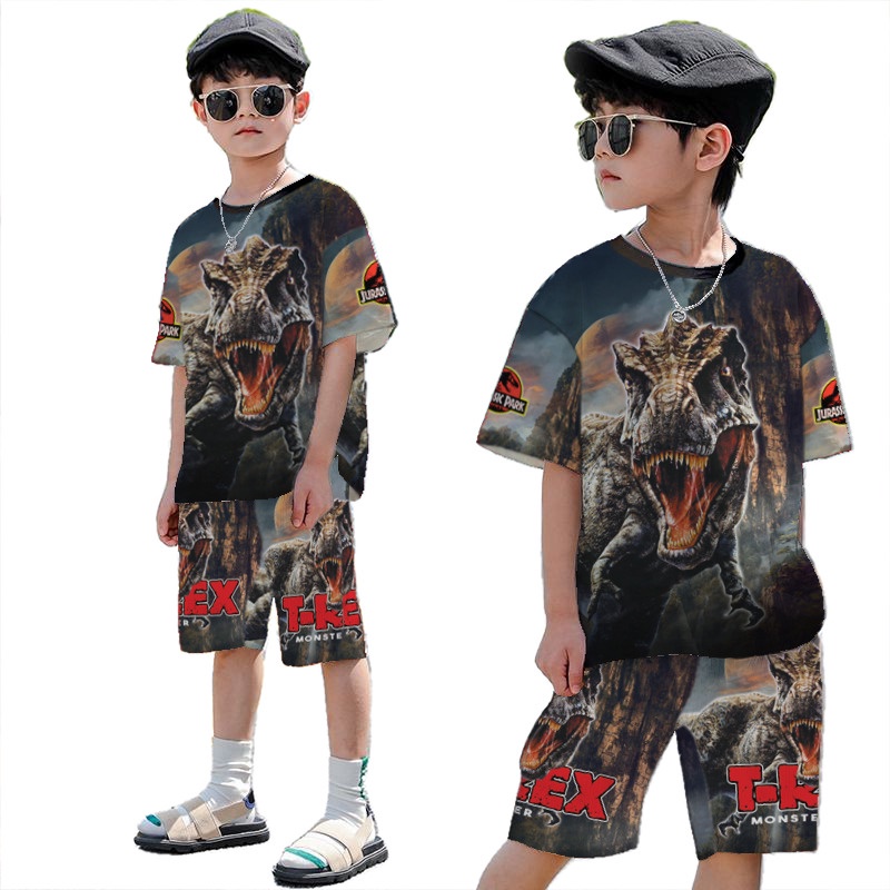 RILLO - Setelan Anak Laki-laki Print Jungle