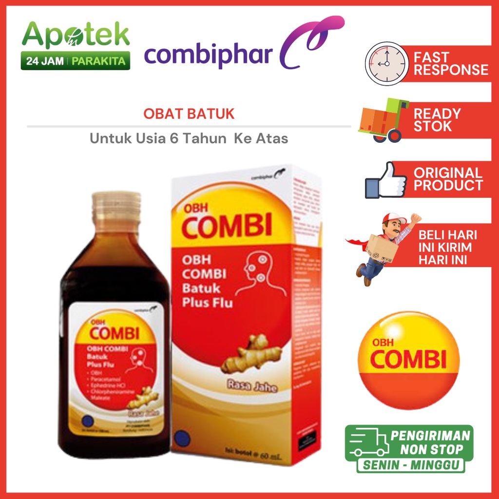 OBH Combi Batuk Berdahak Plus Flu dan Demam Dewasa Rasa Jahe