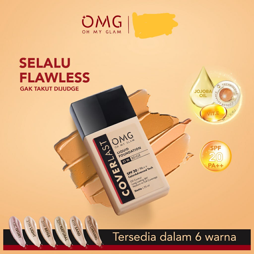 OMG CoverLast Liquid Foundation Alas Bedak | Oh My Glam ~ ORIGINAL 100%