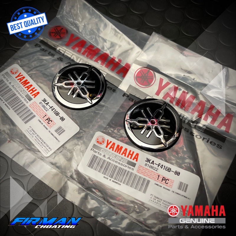 emblem tangki garputala logo yamaha rx king original (sepasang) 3KA-F417B-00