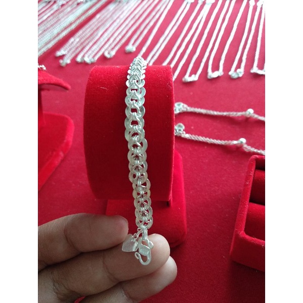 gelang lipan perak murni