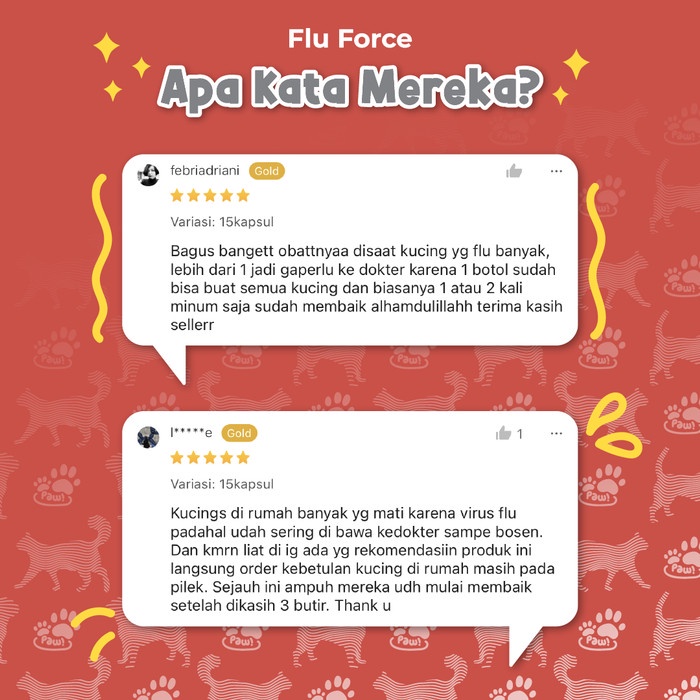 FLU FORCE PATENT-FORMULA 10X LEBIH EXTRA - OBAT FLU & BATUK KUCING