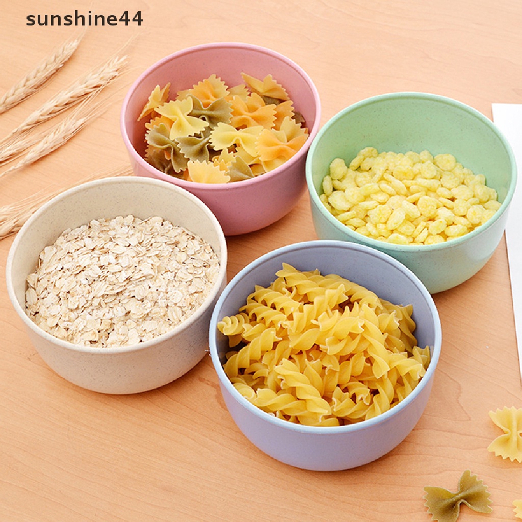 Sunshine 4pcs / Set Mangkuk Wheat Straw Food Grade Untuk Peralatan Makan