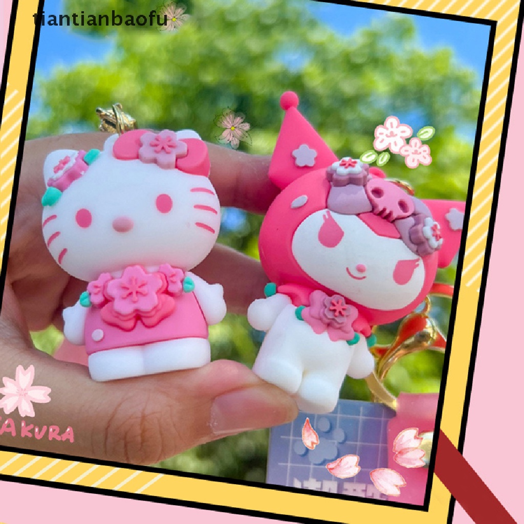 Gantungan Kunci Boneka Kartun Anime Cardcaptor Sakura Kuromi Melody Cinnamoroll Hello Kitty