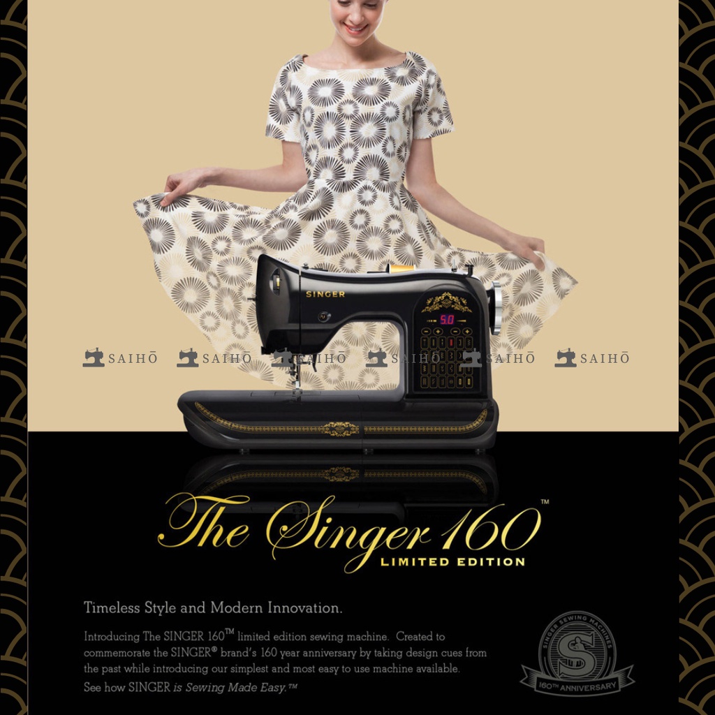 The SINGER 160 th | SINGER Anniversary 160 edition | Mesin Jahit Digital Portabel Limited Edition