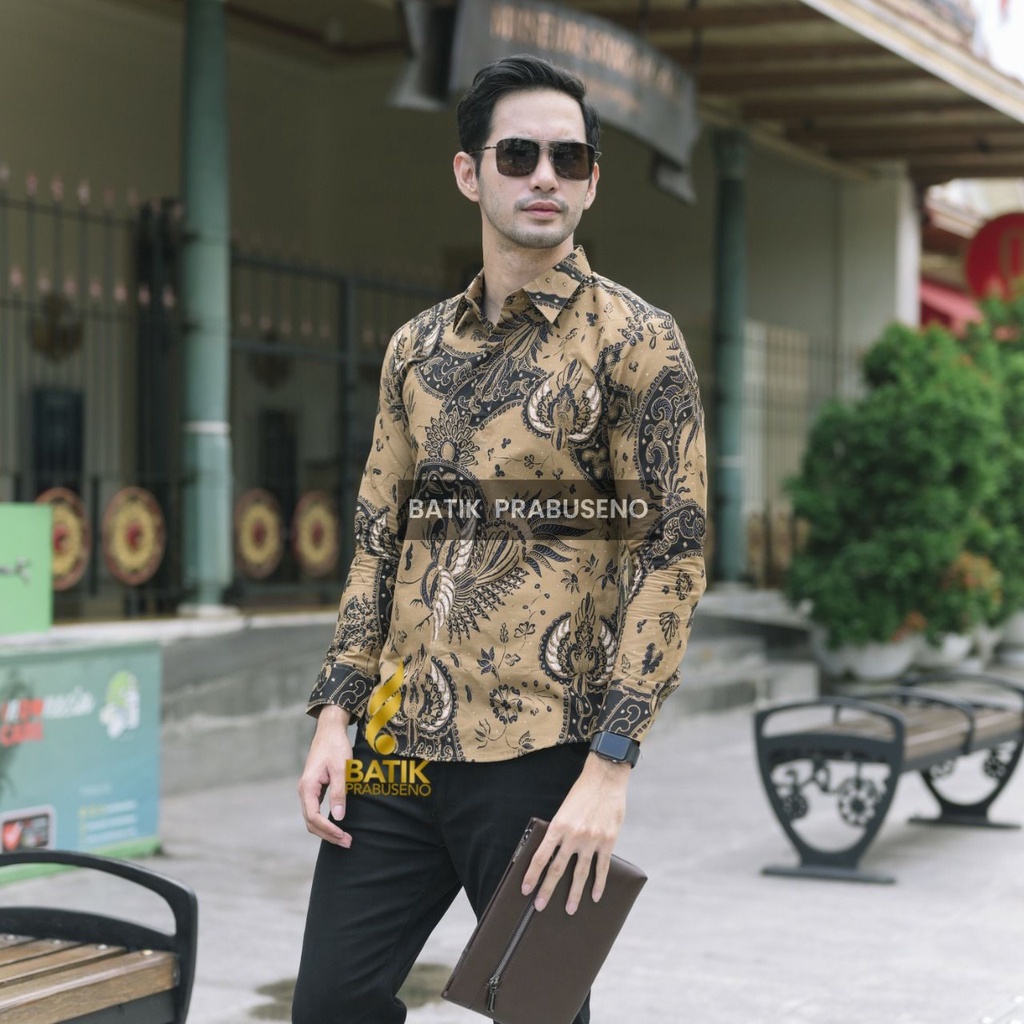 Jual Batik Prabuseno Motif Gautama Kemeja Batik Pria Lengan Panjang ...