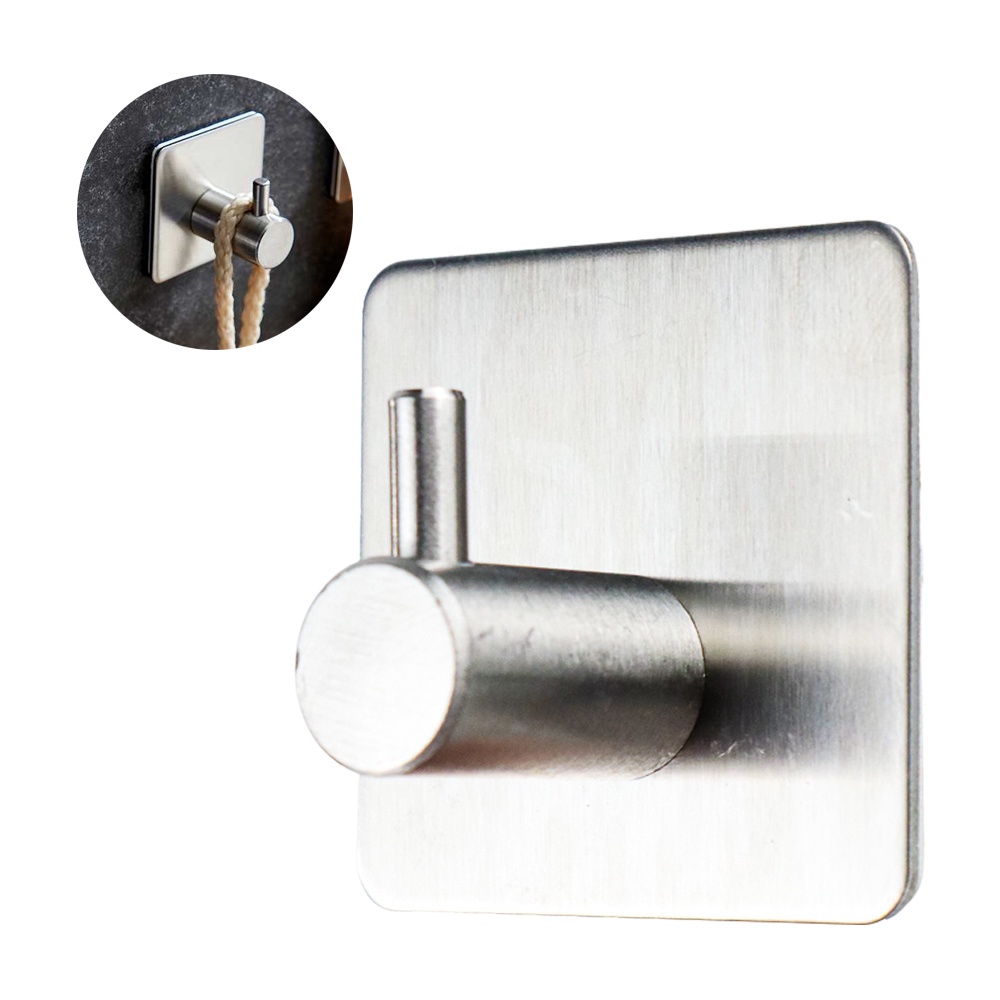 Gantungan Dinding Kapstok Hook Hanger Stainless Steel - H011A - OMHZUPSV Silver