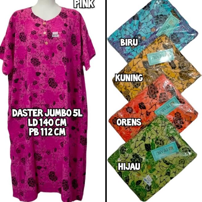 Daster Batik Kencana Ungu Super Jumbo 5L Prabu hitam