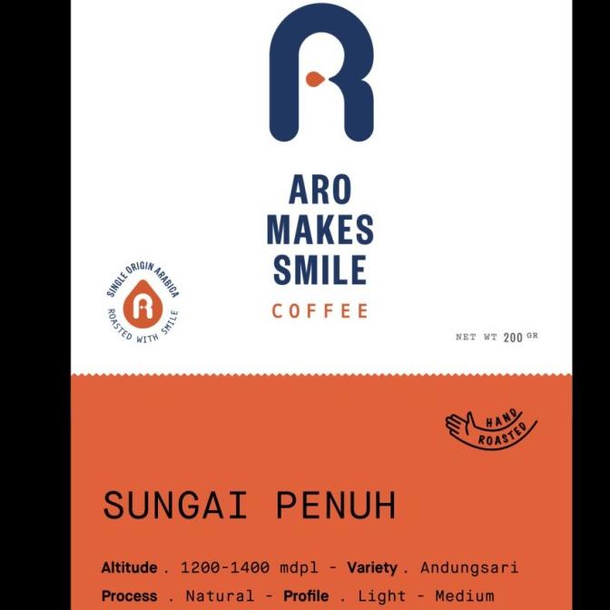 

Sungai Penuh |Natural | Biji Kopi Arabika ARO MAKES SMILE |200g