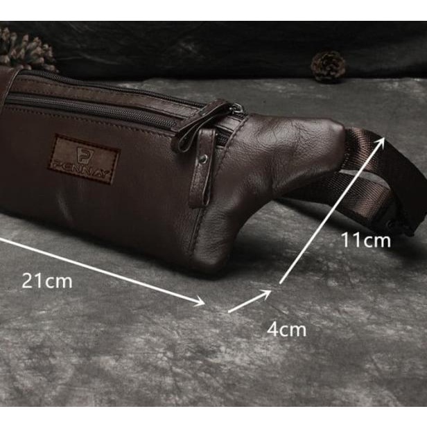 PennayOS Tas Slempang Pria Etonsweight 04 Tas Slempang Kasual - Multi - Cokelat