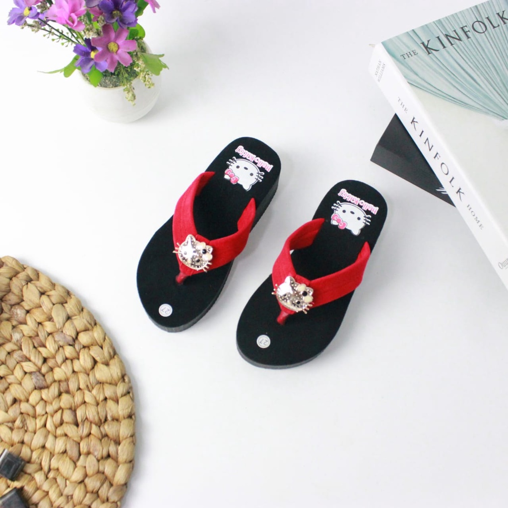 sandal wedges anak perempuan sandal hello kitty