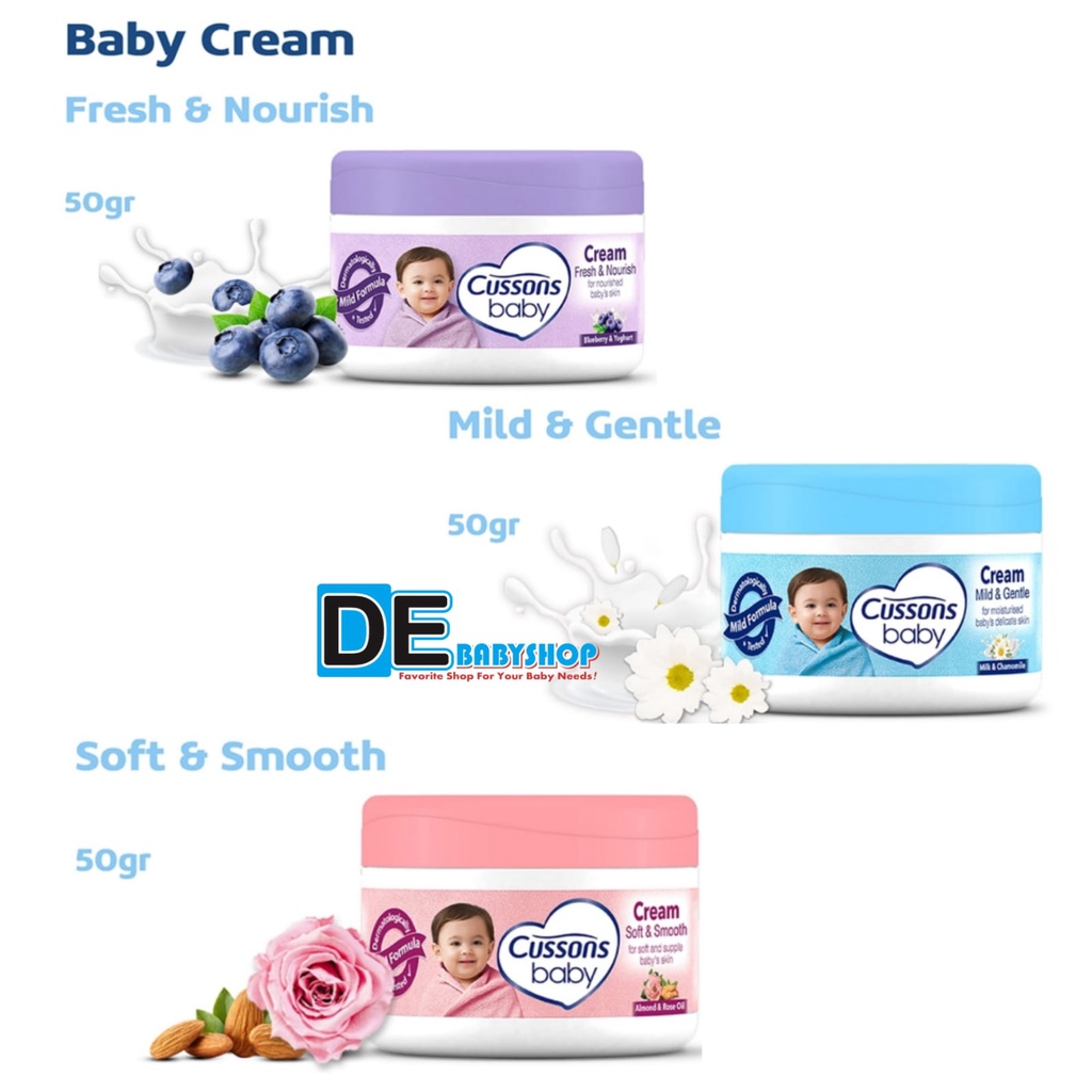 Cussons Baby Cream / Fresh &amp; Nourish Cream / Soft &amp; Smooth Cream / Mild &amp; Gentle Cream