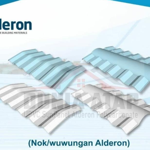 Nok / Wuwungan uPVC Atap Alderon R830 10mm - Tipe C Biru