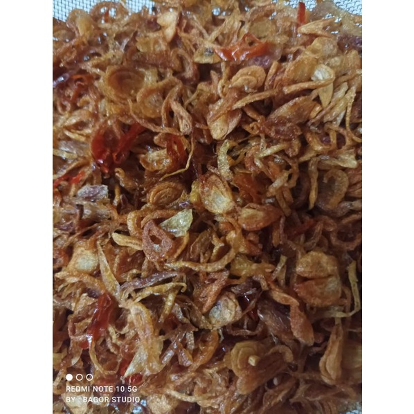 

Bawang goreng Bagor umi varian hot caris