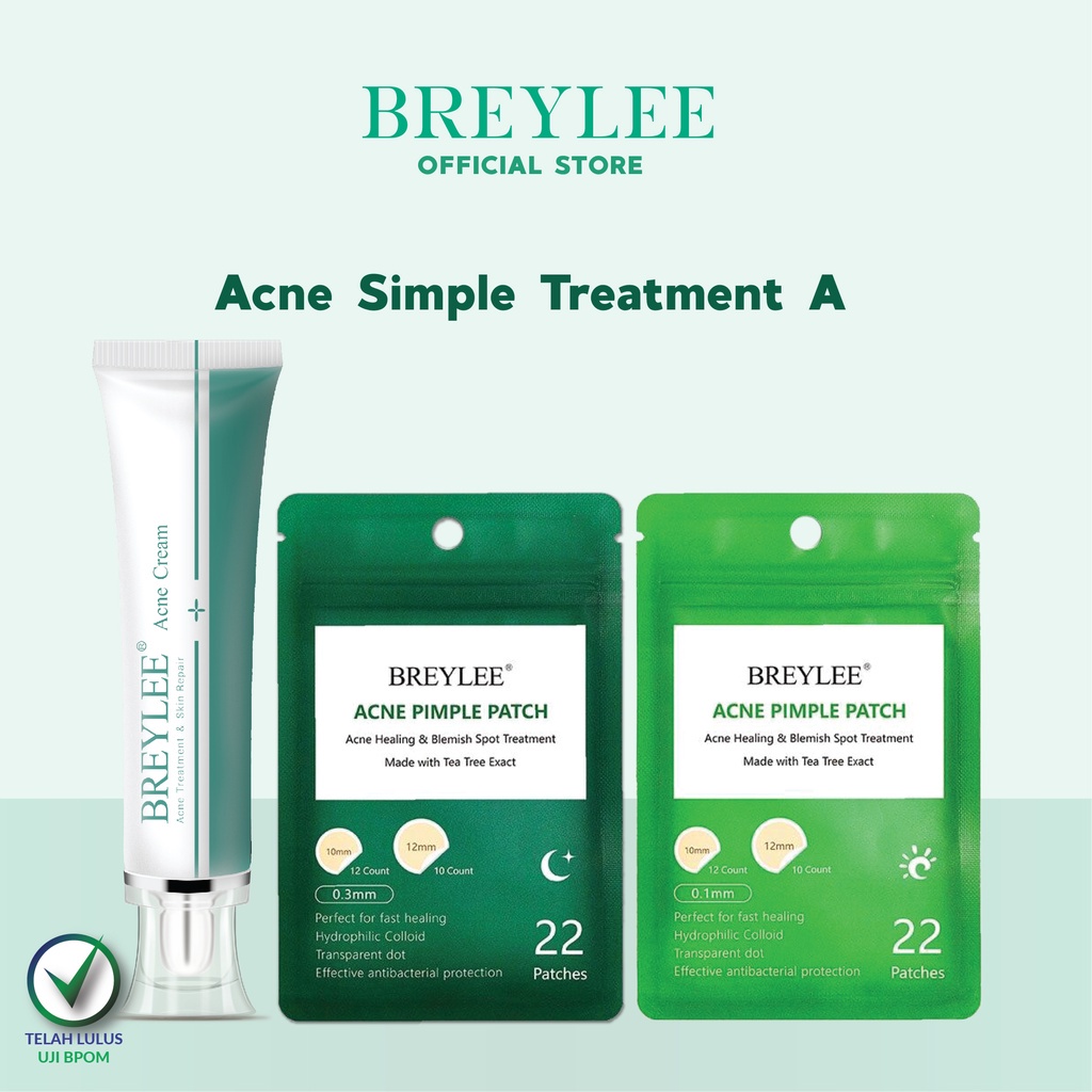 PENGHILANG JERAWAT BREYLEE Acne Simple Treatment A Perawatan Wajah Berjerawat 3 pcs