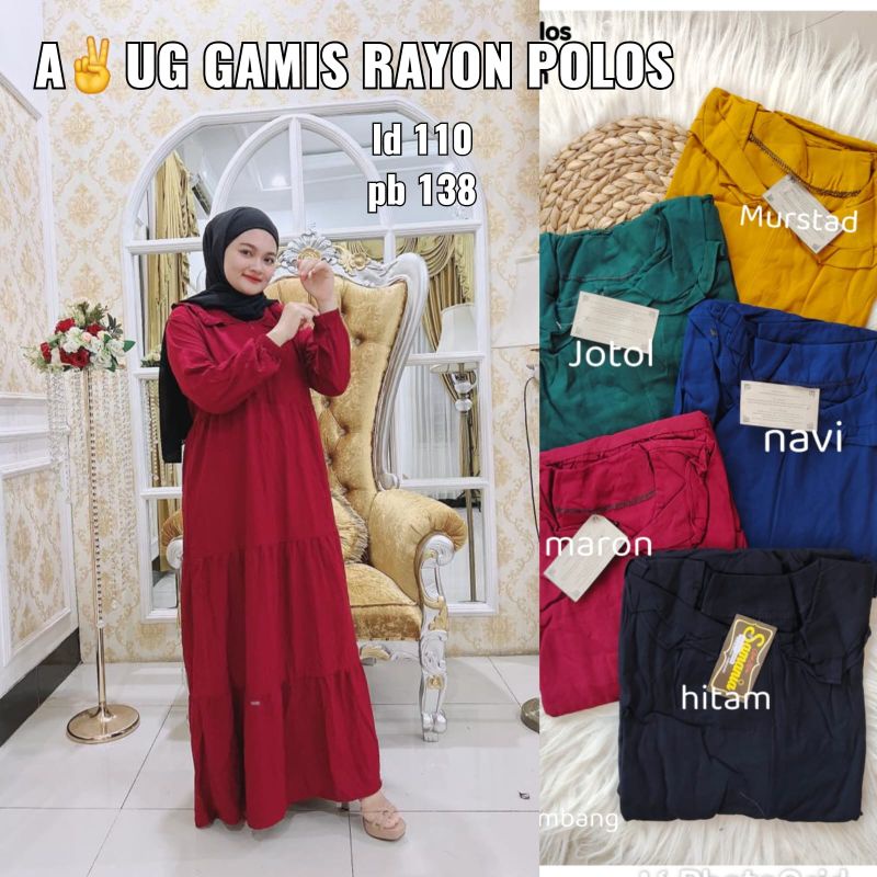 GAMIS RAYON POLOS/ RAYON POLOS JUMBO