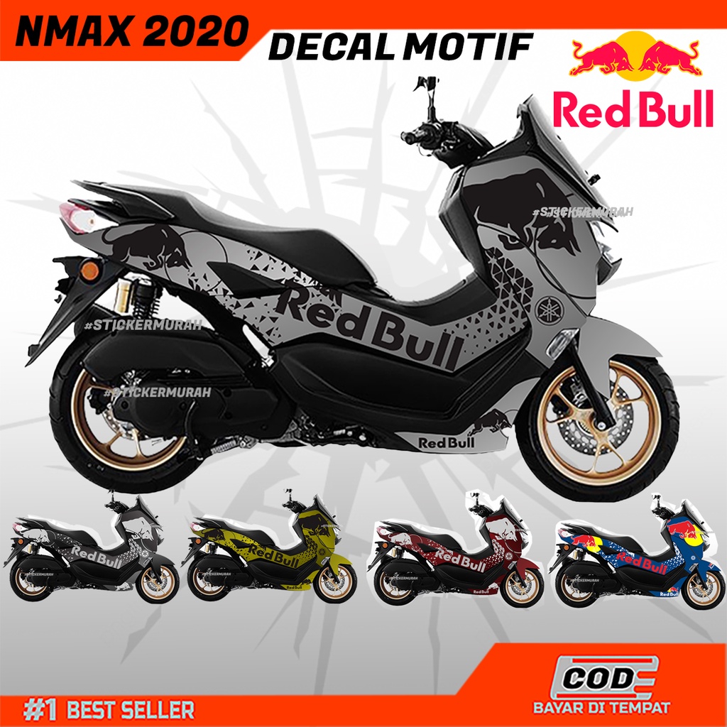 DECAL MOTOR MOTIF REDBULL DECAL NMAX NEW 2020 MOTIF REDBULL