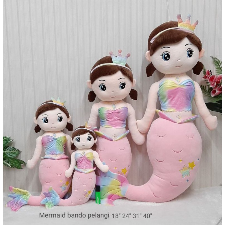 Boneka Soft Mermaid Size 31&quot;/100cm/boneka putri duyung/boneka anak perempuan/boneka lucu/