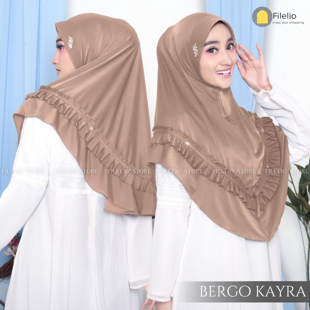 ALFATIHSTORE / bergo kayra rempel / Hijab Rempel Madu / Bergo Instan / kerudung jersey rempel Kriwil / Jilbab Bergo Hamidah Jersey | Bergo Sport Jersey Premium