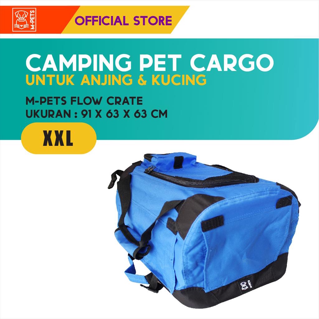 M-Pets Flow Crate Camping Pet Cargo XXL / Kandang Travel Rangka Besi