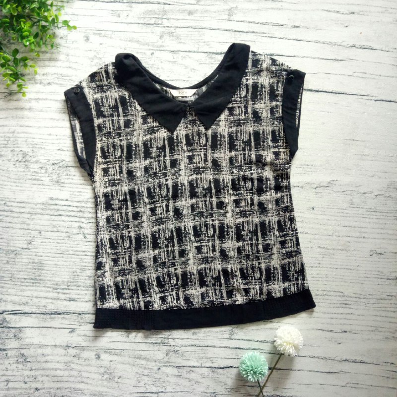 Baju Blouse Iora Atasan Lengan Pendek PL Murah Ori
