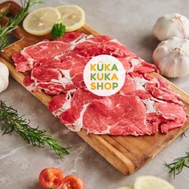 

Terlaris! Beef Slice Aust Fresh Cut Low Fat / Lean Meat 1 Kg Aice.Kila