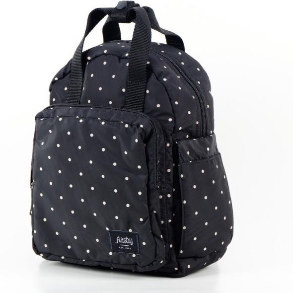 Tas Ransel mini Flashy Larbert Four Hitam Polka