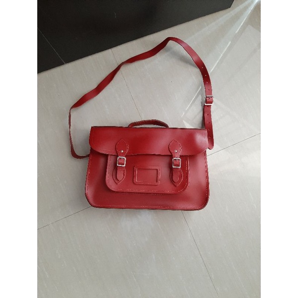 Tas Selempang The Cambridge Satchel Full Kulit Slingbag Cowok Cewek