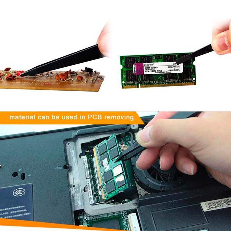 Jakemy JM-T11 3 in 1 Anti-static Pinset Tweezers Kit Repair Tool