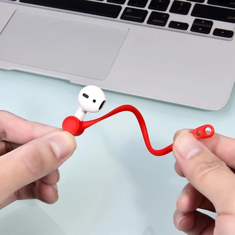 1 Pasang Eartips Pelindung Earphone Wireless Anti Hilang Bahan TPU Untuk AirPods 1 / 2 Generation