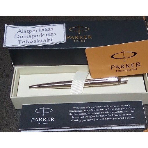 

PULPEN PARKER JOTTER SS STAINLESS STEEL CHROME TRIM BALLPOINT ORIGINAL BEBAS ONGKIR