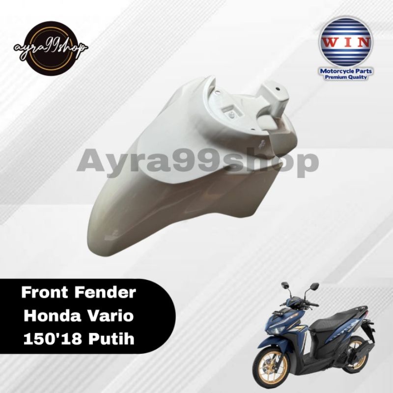 Spakbord Depan Slebor Front Fender Warna Putih Honda Vario 125/150 All New Mer Win