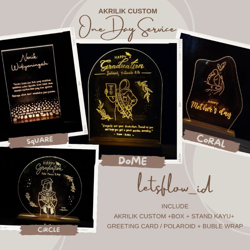 Kado Wisuda | Akrilik Custom | Akrilik Lamp | Kado Pernikahan | Kado Ultah