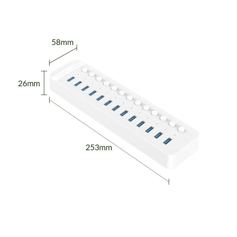 ORICO CT2U3-13AB 13 Port USB Hub With Individual Switches