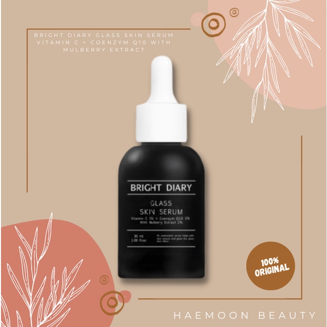 Bright Diary Glass Skin Serum Vitamin C + Coenzym Q10 with Mulberry Extract