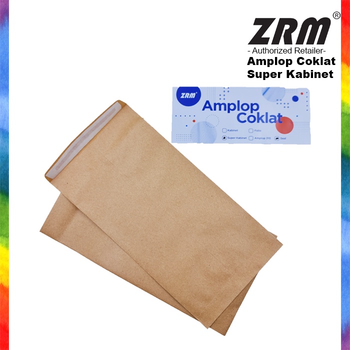 

Amplop Coklat Super Kabinet 80gsm Seal / Tanpa Seal ZRM isi 100 lbr