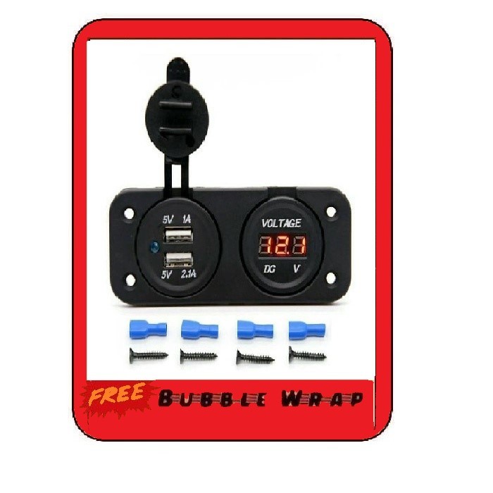 Charger Charger Usb Motor Mobil Volt Meter Universal Beat Vario Mio Avanza Dll