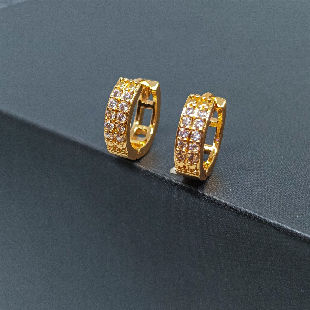 anting titanium wanita emas muda anti karat dewasa tusuk korea asli panjang dan luntur korea style JEWELRY COD