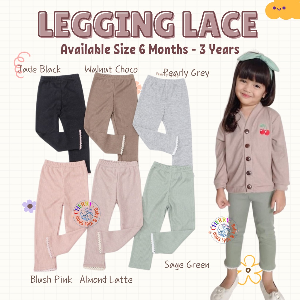 Twin Tiger Lace Legging 6M-3Y Legging Renda Fashion Anak Perempuan CBKS