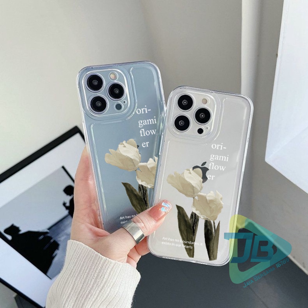 CUSTOM CASE SOFTCASE SILIKON CLEAR BENING GAMI FLOWERS CUSTOM CASE IPHONE 6 6S 7 7+ 8 8+ X XS MAX 11 12 13 14 PRO MAX JB6062