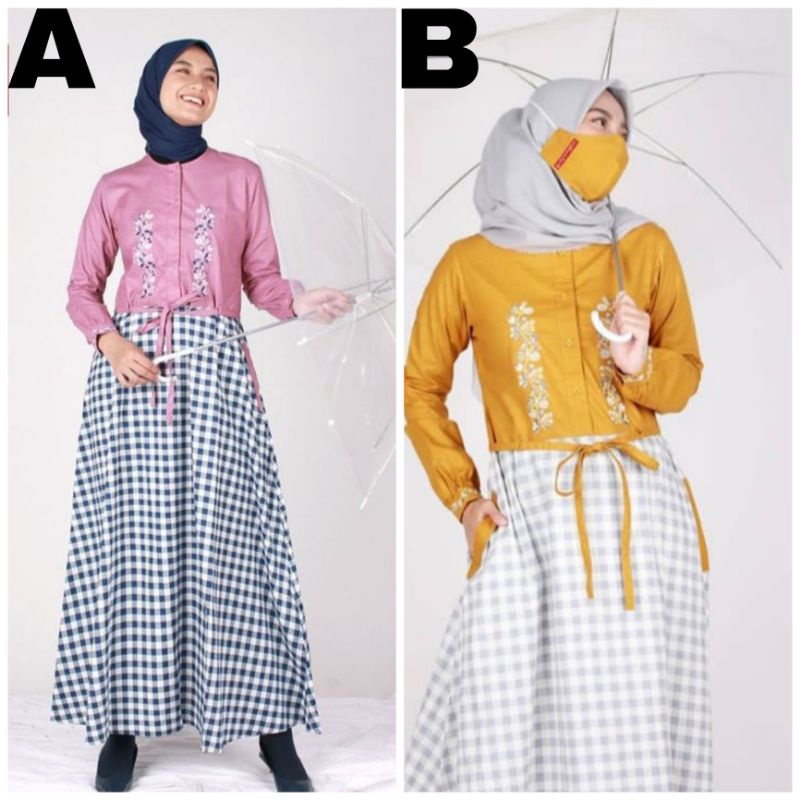 Sale dannis 30% / abaya dannis S M L / dannis diskon / baju muslim dewasa katun / baju pengajian / b